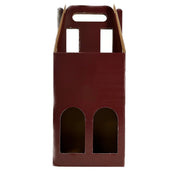 Cutie Pentru 2 Sticle, Culoare Bordeaux Cu Gat Deschis