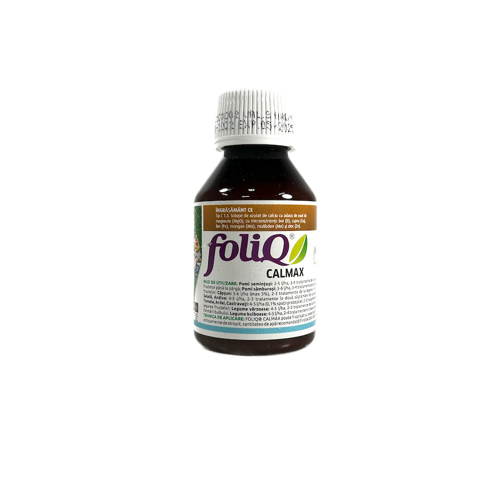 Foliq Calmax 100 Ml, Ingrasamant Foliar Pe Baza De Azot, Calciu Si Magneziu, Creste Rezistenta La Boli, Previne Craparea