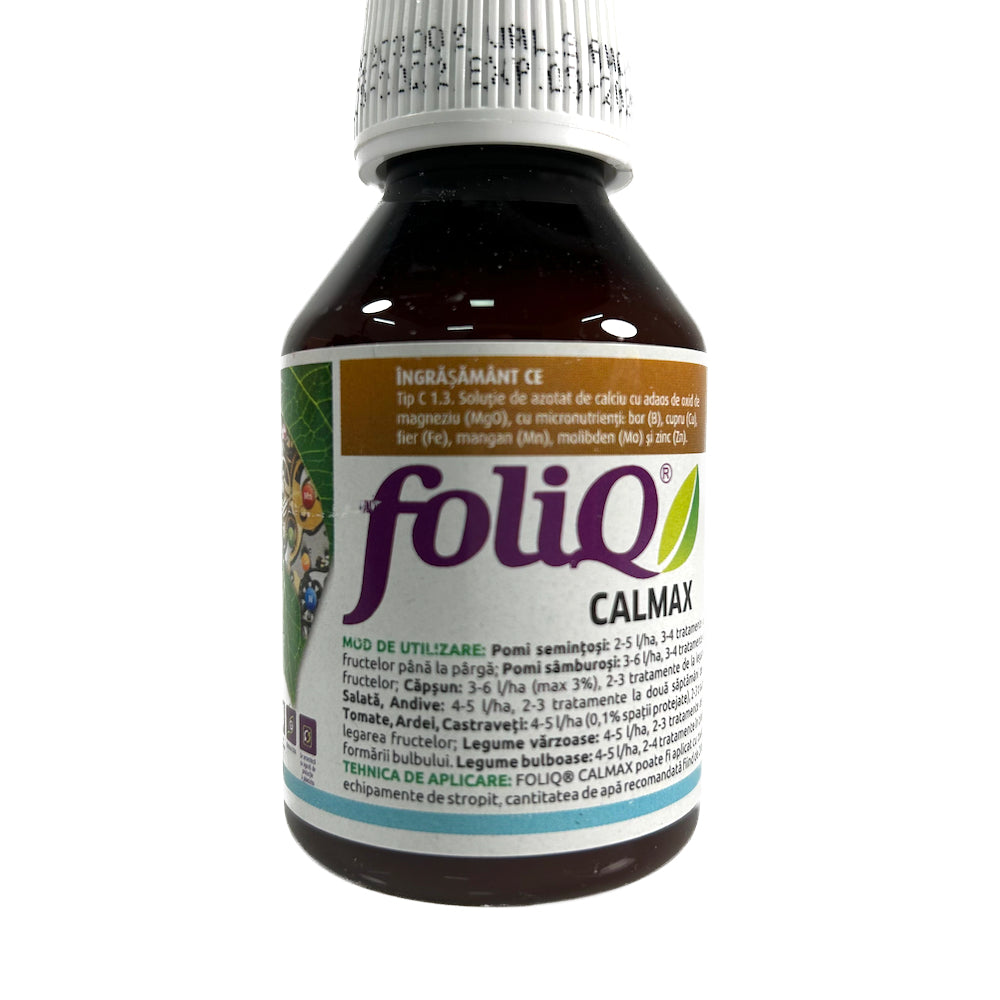 Foliq Calmax 100 Ml, Ingrasamant Foliar Pe Baza De Azot, Calciu Si Magneziu, Creste Rezistenta La Boli, Previne Craparea