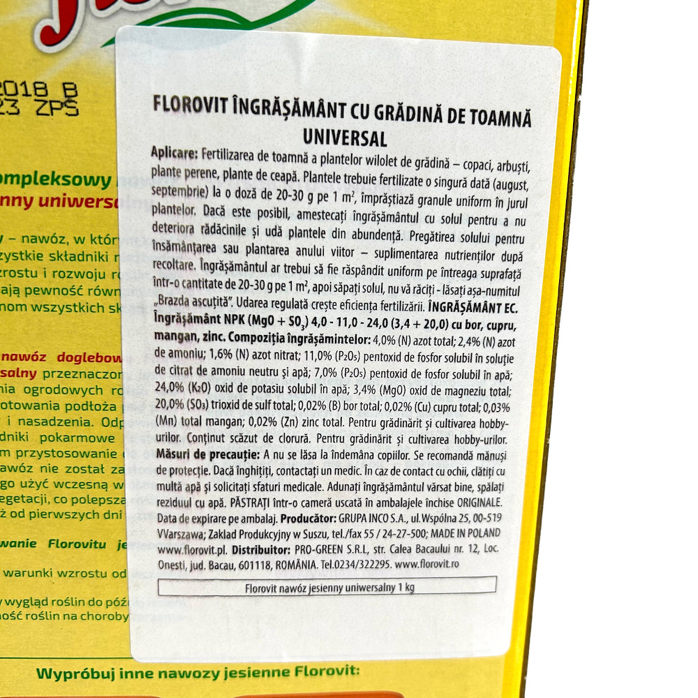 Florovit Ingrasamant De Toamna Universal 1 Kg