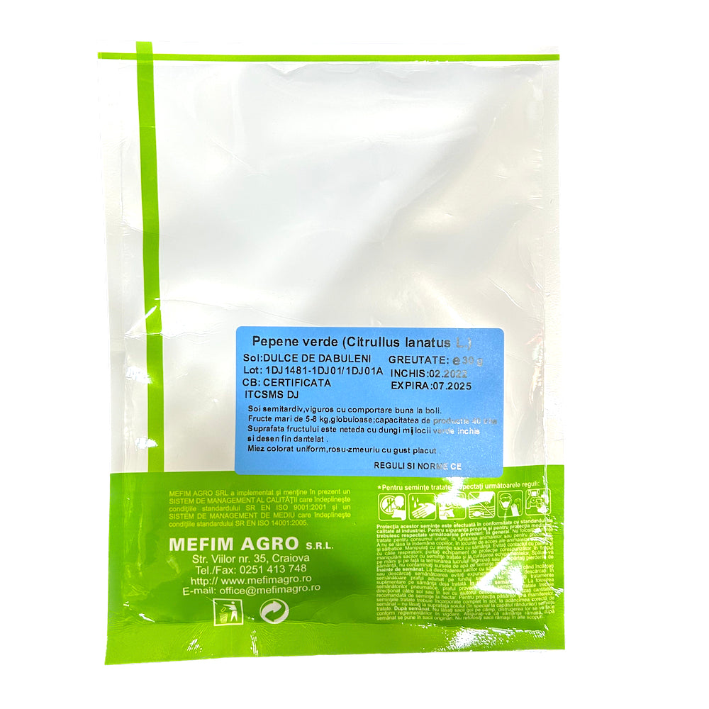 Seminte Pepene Verde Dulce De Dabuleni 30 Gr, Mefim Agro