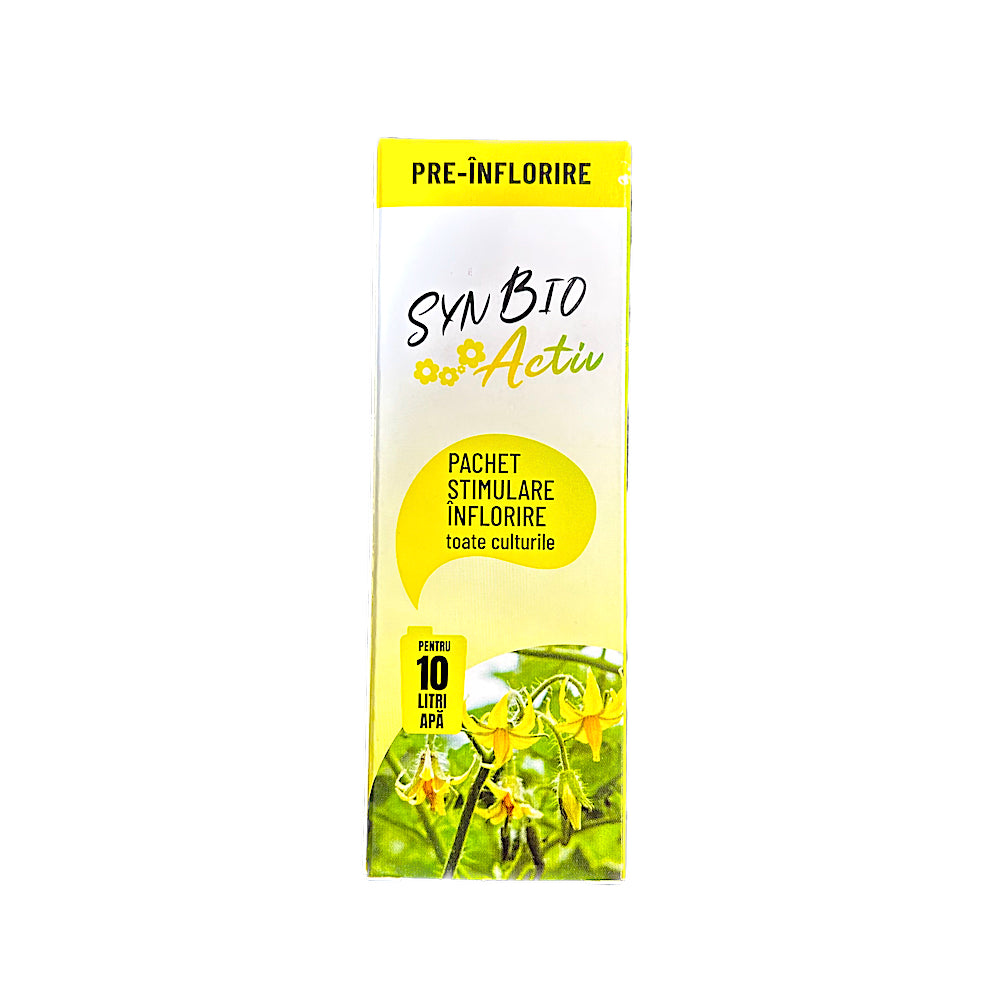 Pachet Stimulare Inflorire Synbio Activ Pentru 10 L Apa (10 Ml Bio-Activate, 25 Ml Synergizer 8-32-4)