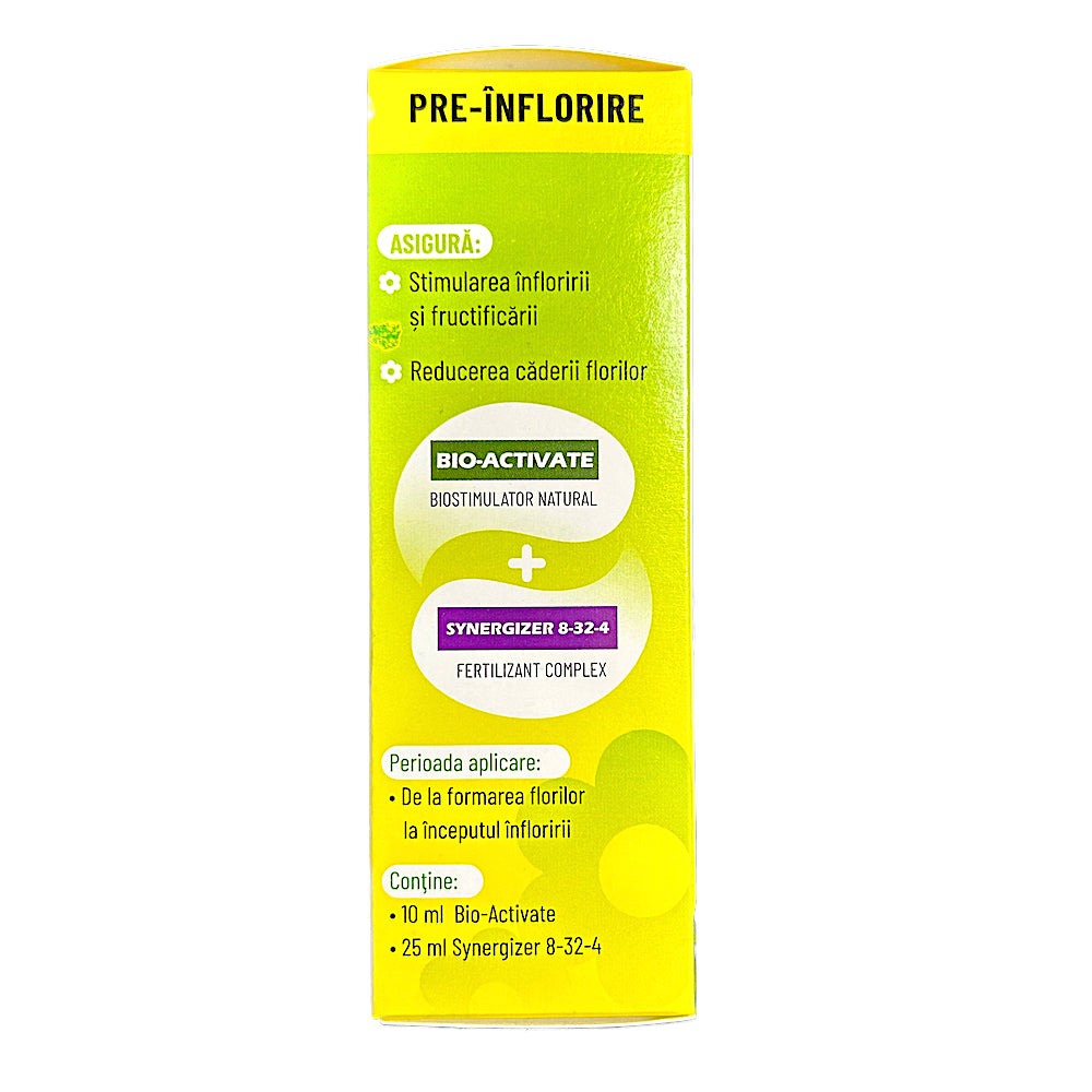 Pachet Stimulare Inflorire Synbio Activ Pentru 10 L Apa (10 Ml Bio-Activate, 25 Ml Synergizer 8-32-4)