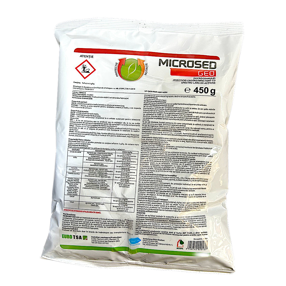 Microsed Geo 450 Gr, Insecticid Microgranulat Cu Functie Impotriva Daunatorilor Si De Ingrasamant