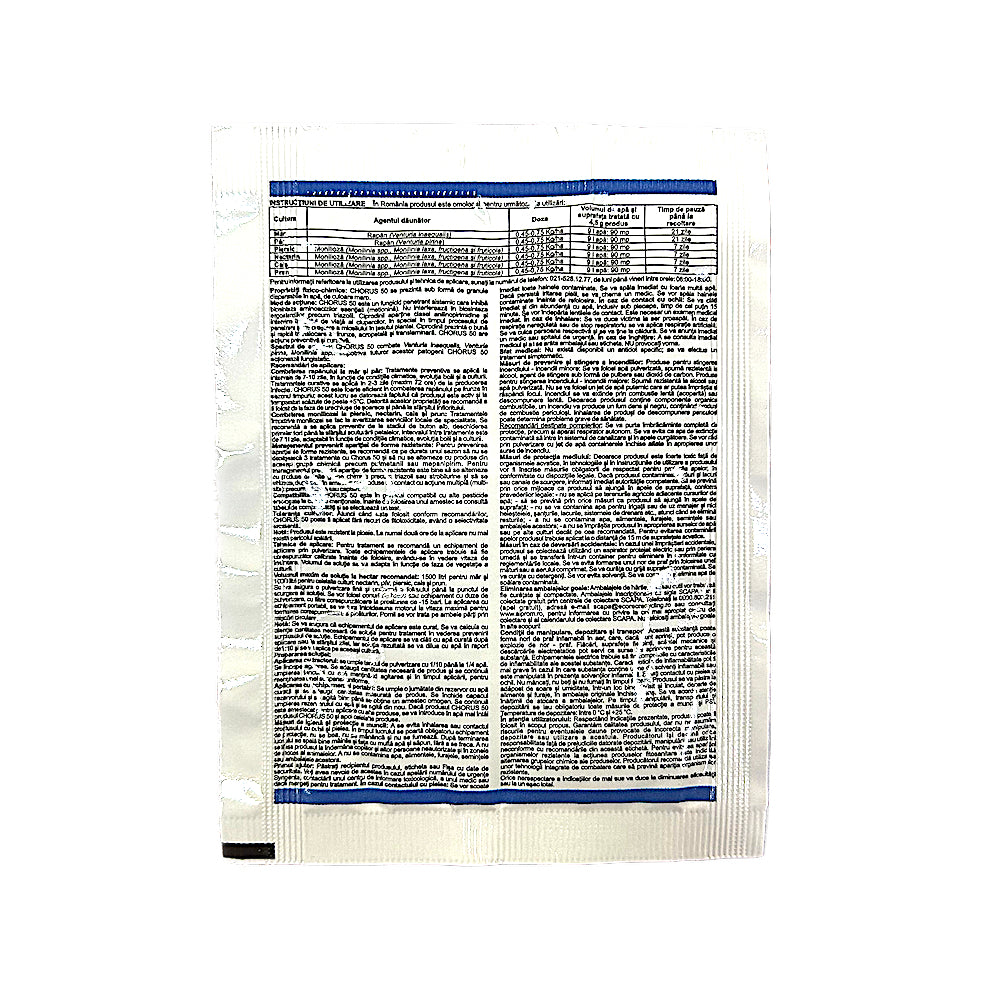 Chorus 50Wg 4,5 Gr, Fungicid Sistemic Syngenta (Mar, Par, Piersic, Nectarin, Cais, Prun)