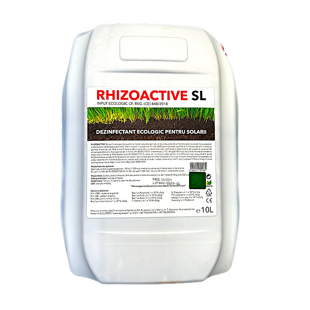 Rhizoactive Sl 10 L, Dezinfectant Ecologic Pentru Sere, Gradini, Solarii, 12 Substante Active (Inlocuitor Ecologic Pentru Formol)