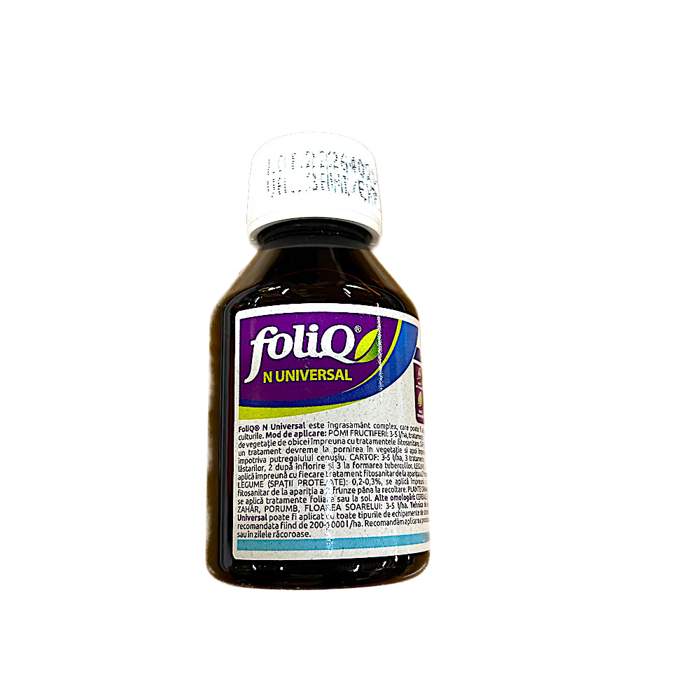 Foliq N Universal 100 Ml, Ingrasamant Tip Npk+ Microelemente (Bor, Cupru, Mangan, Molibden, Zinc)