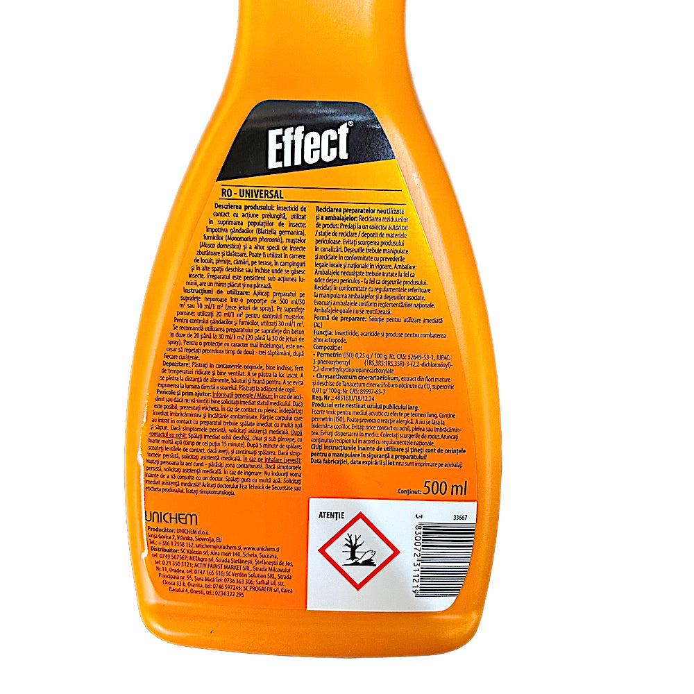 Effect Universal 500 Ml, Insecticid Universal Cu Pulverizator