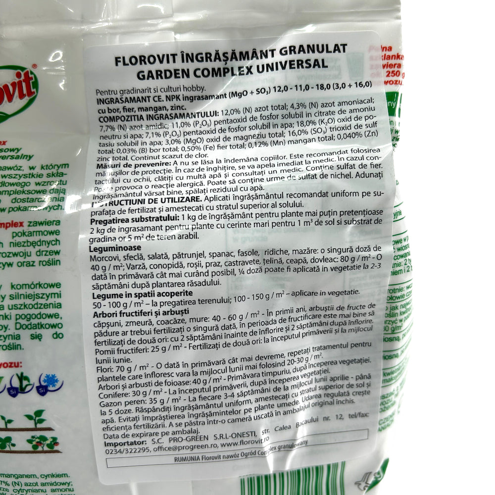 Florovit Garden Complex 5 Kg, Ingrasamant Universal (Arbori, Arbusti, Legume)