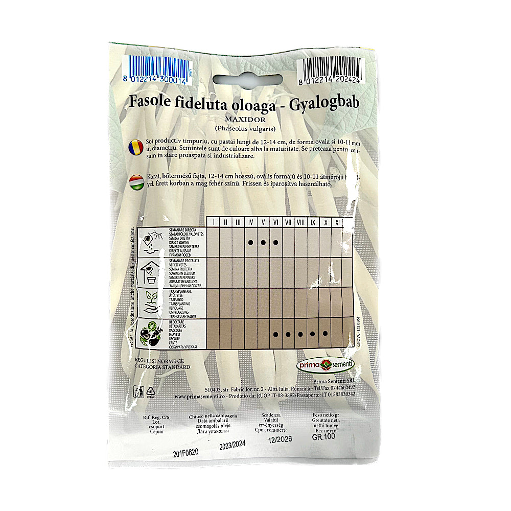 Seminte Fasole Fideluta Oloaga Galbena Maxidor 100 Gr, Prima Sementi