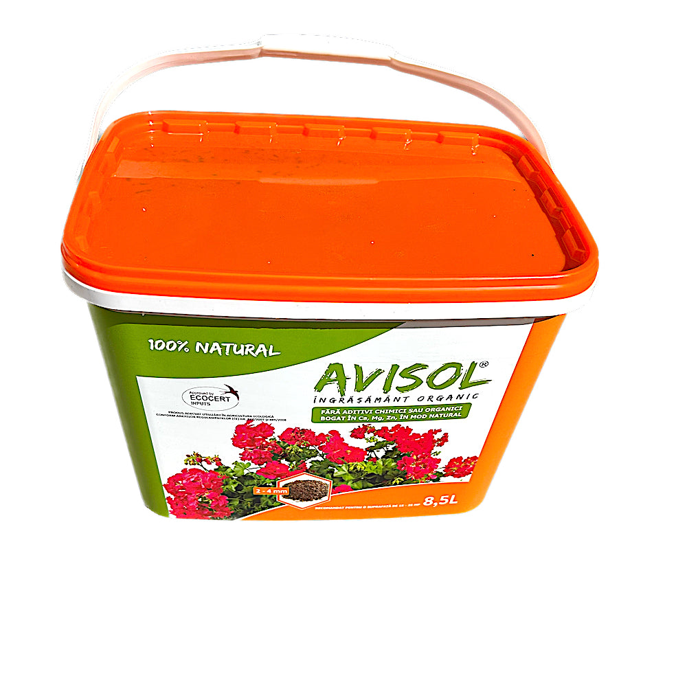 Avisol 8,5L Ingrasamant Organic, 2-4 Mm Granulatie (Culturi Agricole, Gradini, Legume, Flori, Livezi)
