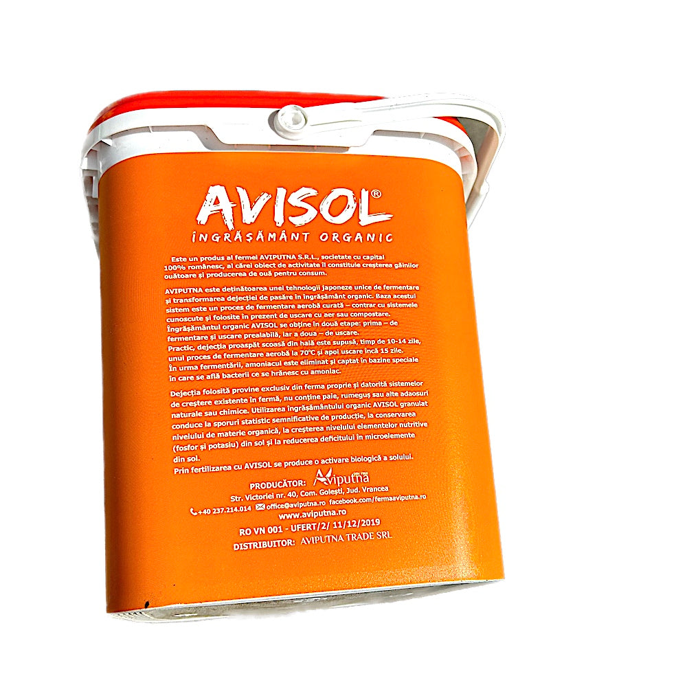 Avisol 8,5L Ingrasamant Organic, 2-4 Mm Granulatie (Culturi Agricole, Gradini, Legume, Flori, Livezi)