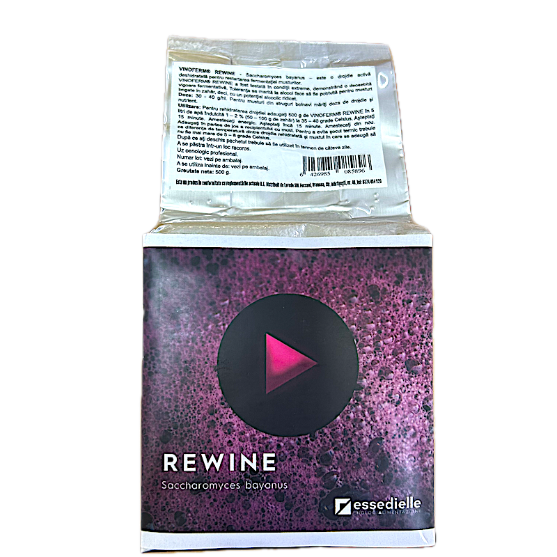 Rewine 500 Gr, Drojdie Refermentare/ Fermentatii Dificile Vin, Essedielle