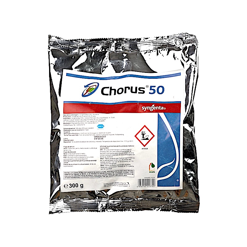 Chorus 50Wg 300 Gr, Fungicid Sistemic Syngenta (Mar, Par, Piersic, Nectarin, Cais, Prun)