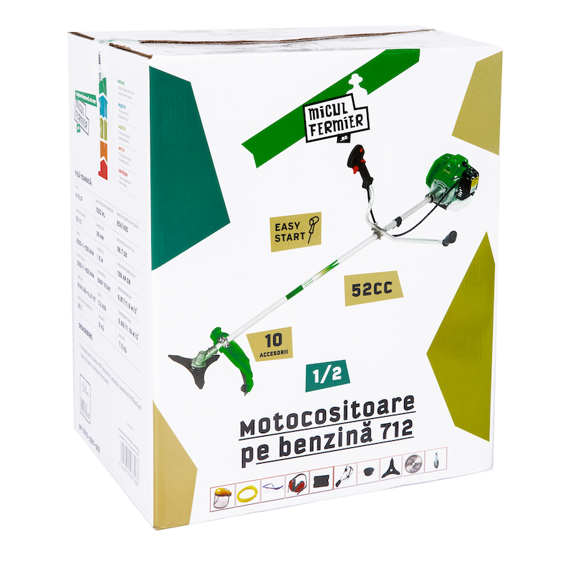 Motocoasa Pe Benzina 712 Cu 10 Accesorii, 4,76 Cp, Gf-0915-S001-G03