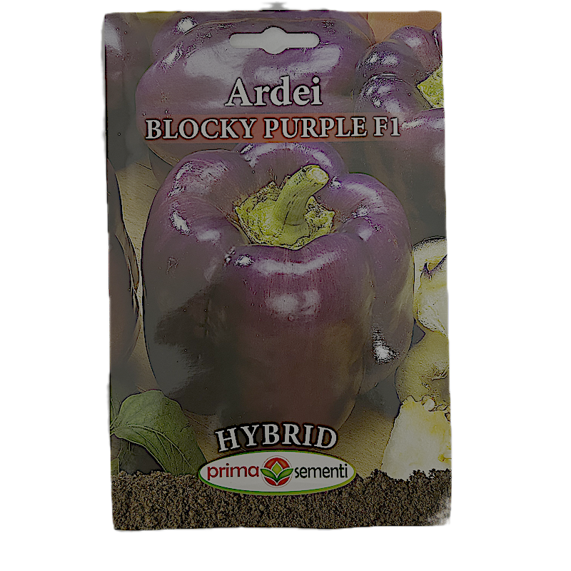 Seminte Ardei Gras Blocky Purple F1 0,15 Gr, Prima Sementi