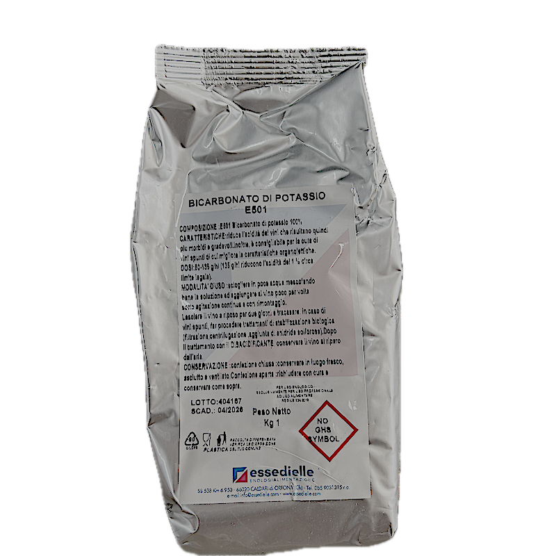 Bicarbonat De Potasiu 1 Kg, Essedielle, Dezacidifiant Pentru Musturi Si Vinuri