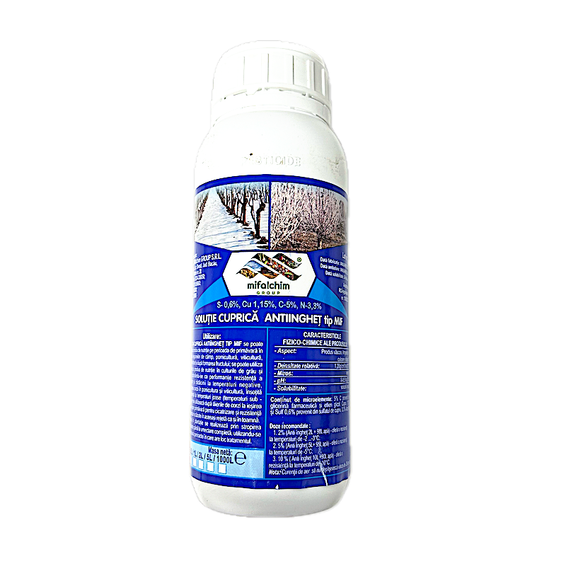 Solutie Cuprica Anti-Inghet 0,5 L, Mifalchim, Aditiv Agricol (Vita De Vie, Pomi, Legume De Camp)