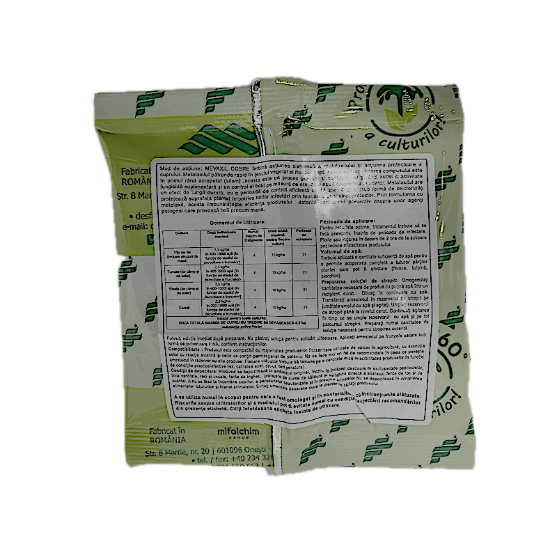 Mevaxil Cobre 25 Gr, Fungicid Sistemic Si De Contact, Mana (Vita De Vie, Tomate, Cartof)