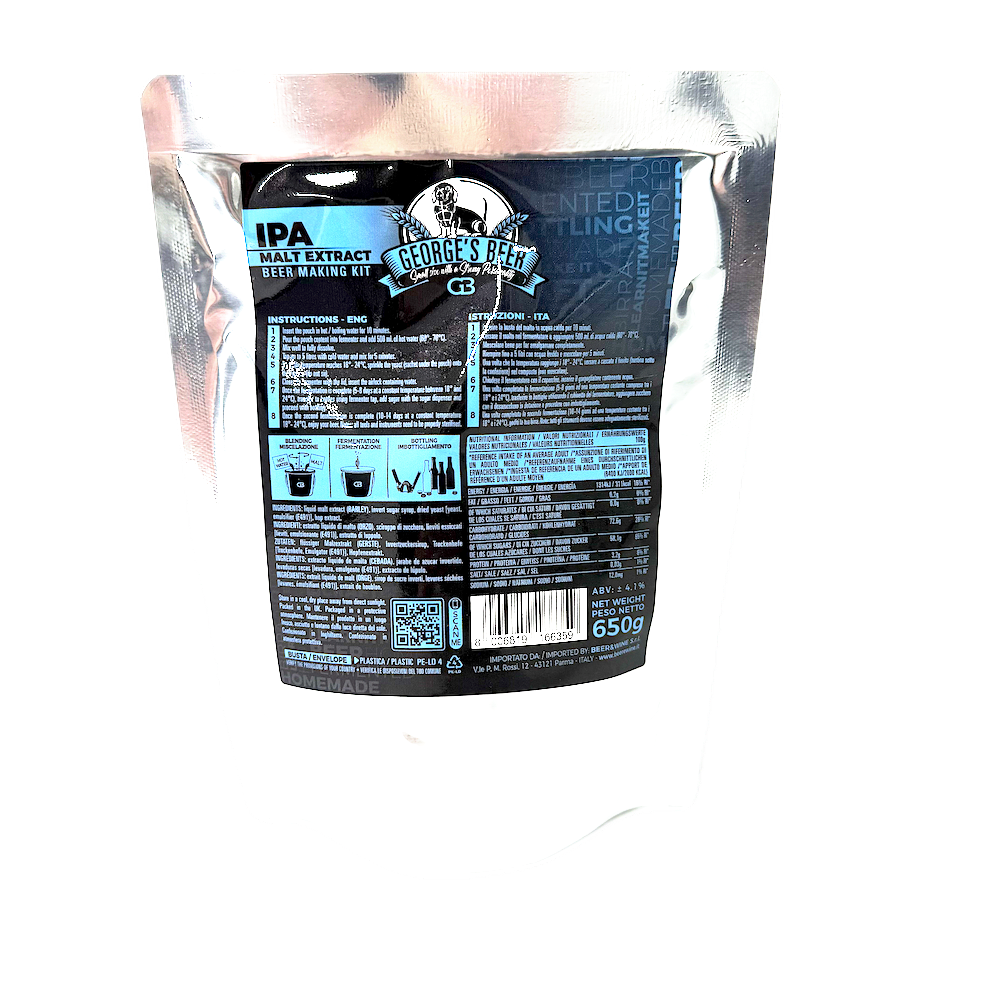 Malt Bere George's Beer Ipa 650 Gr (Pentru 5L Bere) + Drojdie Fermentare 2,5 Gr