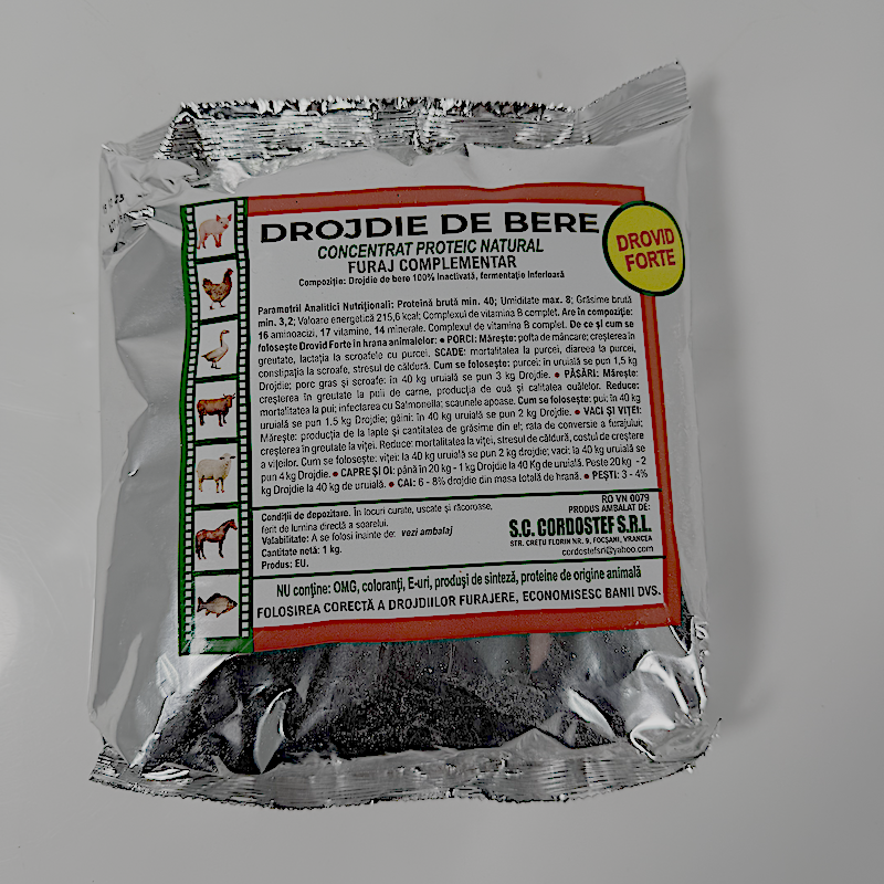 Drojdie De Bere Furajera Drovid Forte 1 Kg, Concentrat Natural Furaj Complementar
