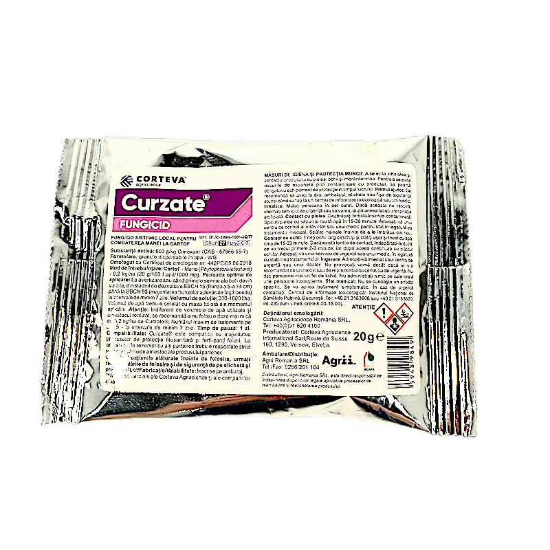 Curzate 20 Gr, Fungicid Pe Baza De Cymoxanil Pentru Mana Cartofului