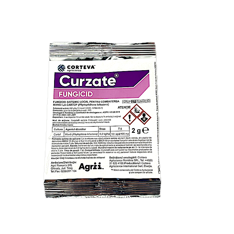Curzate 2 Gr, Fungicid Pe Baza De Cymoxanil Pentru Mana Cartofului