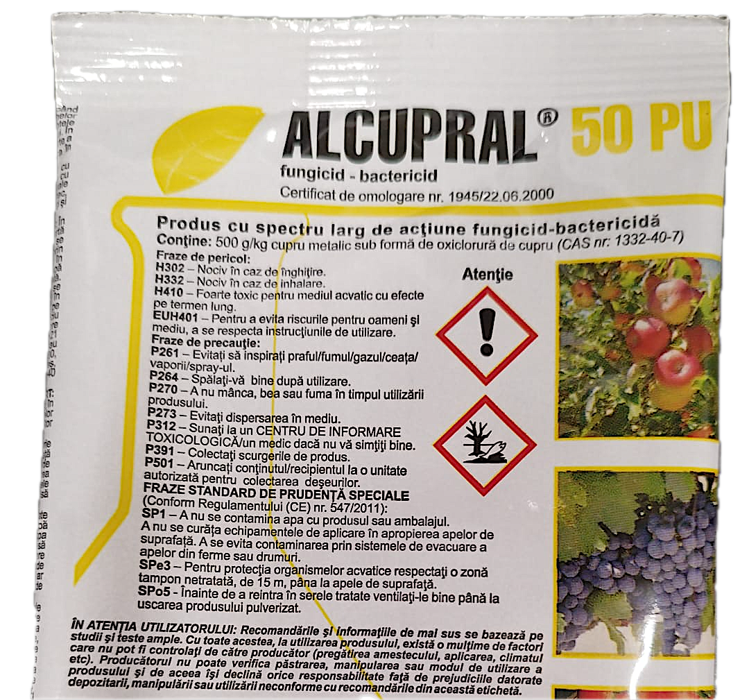 Alcupral 50Pu 500 Gr, Fungicid Contact (Pomi, Legume, Vita De Vie)