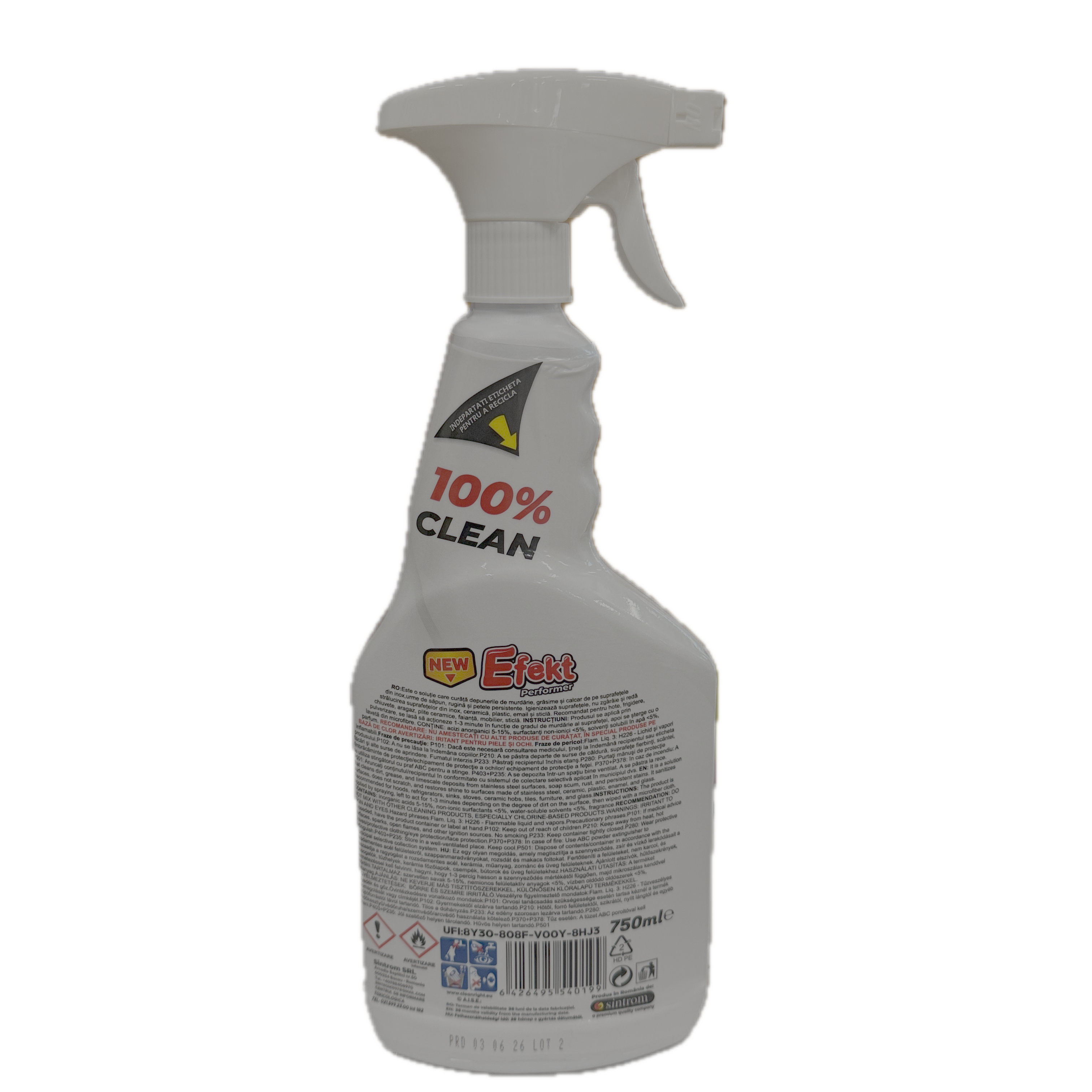Efekt solutie curatare inox 750 ml