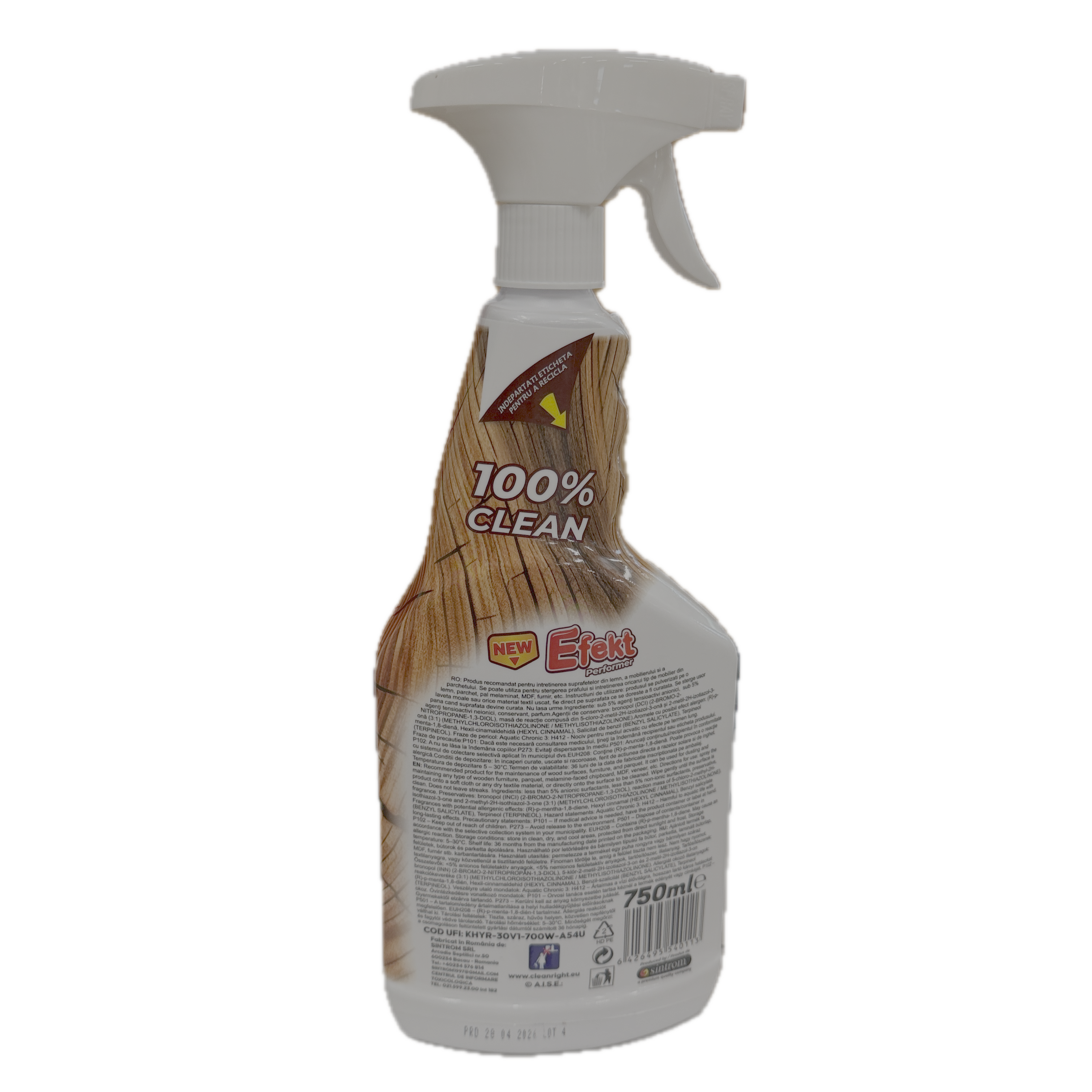 Efekt solutie curatat mobila/parchet Classic 750 ml
