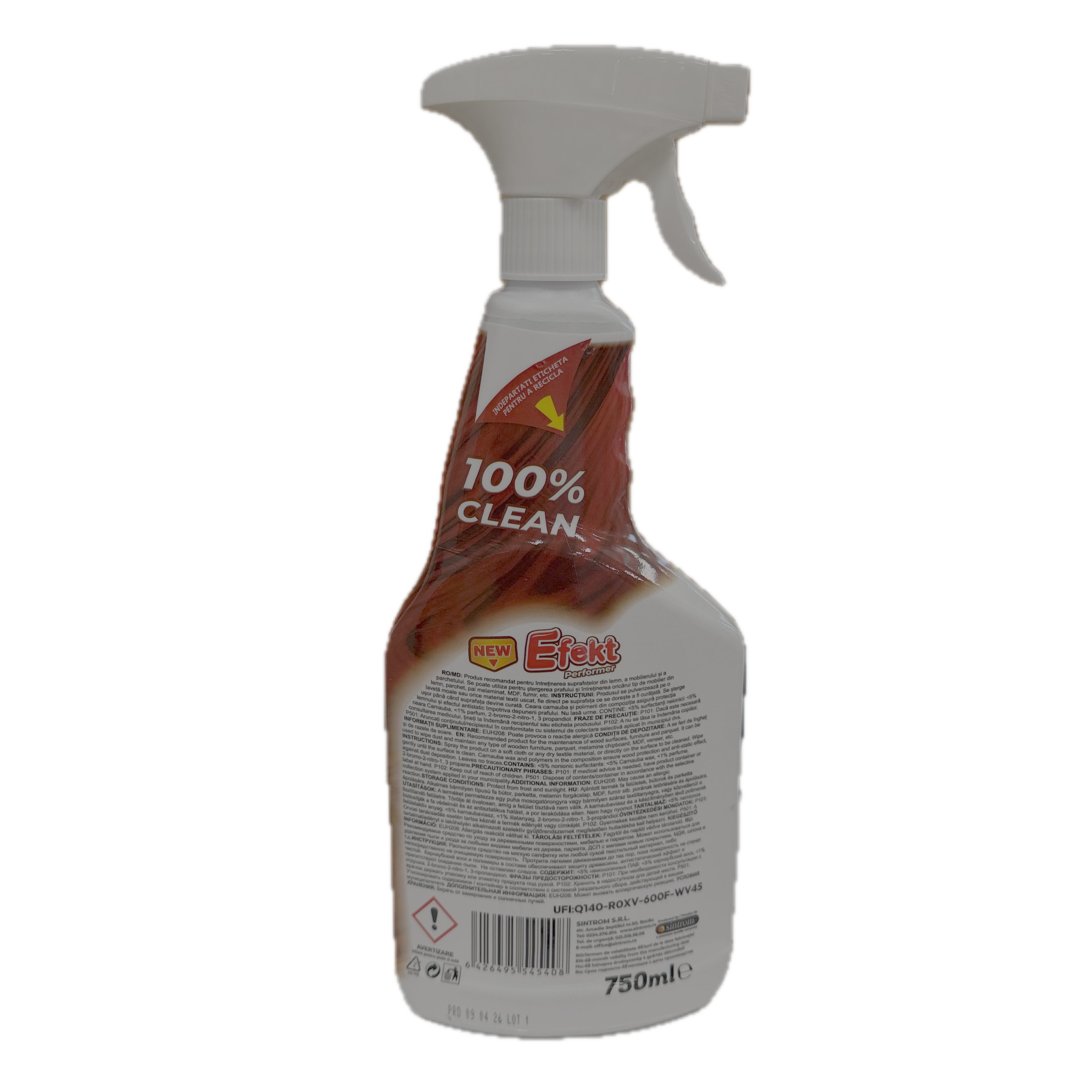 Efekt solutie curatat mobila/parchet Rose Mistique 750 ml