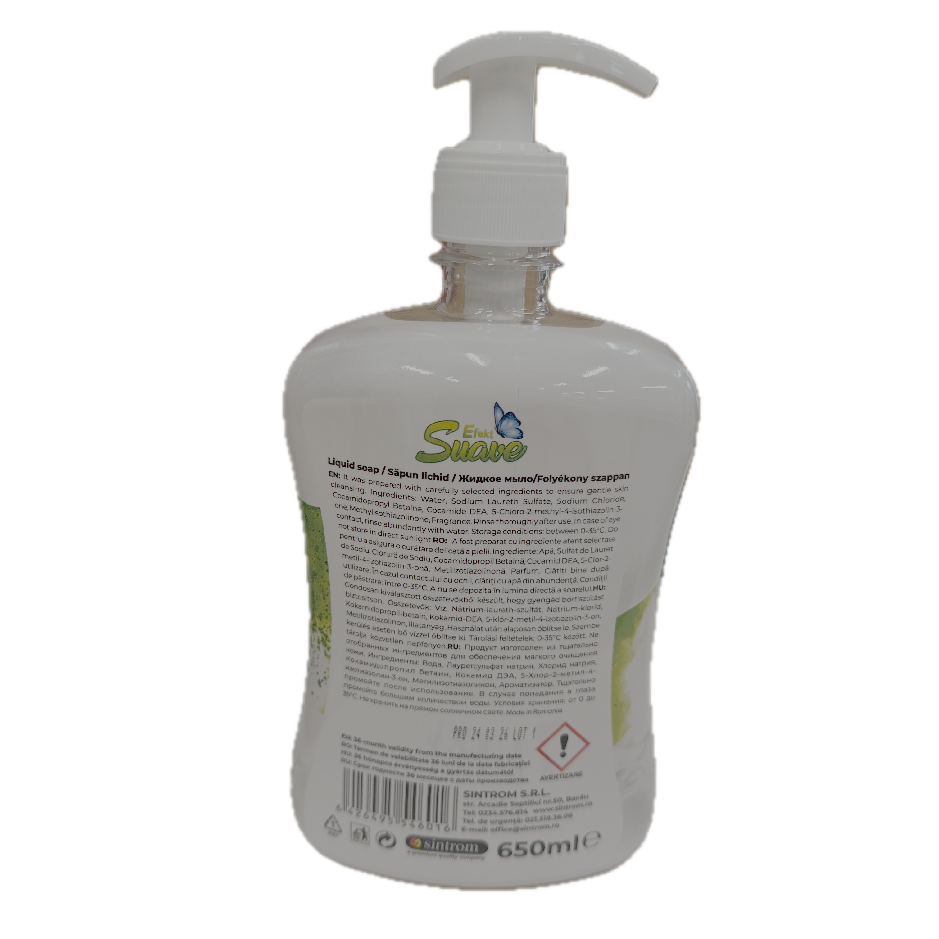 Efekt Suave sapun lichid Aloe Vera & Milk 650 ml