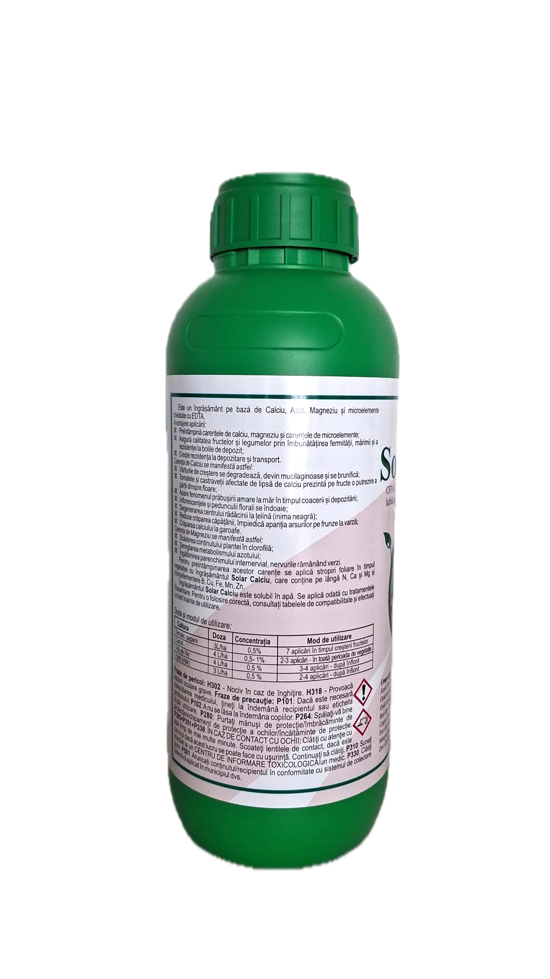Solar Calciu 1 L, ingrasamant foliar pe baza de Calciu, Azot si Magneziu, Solarex, imbunatateste fermitatea, marimea si rezistenta la depozitare a fructelor si legumelor