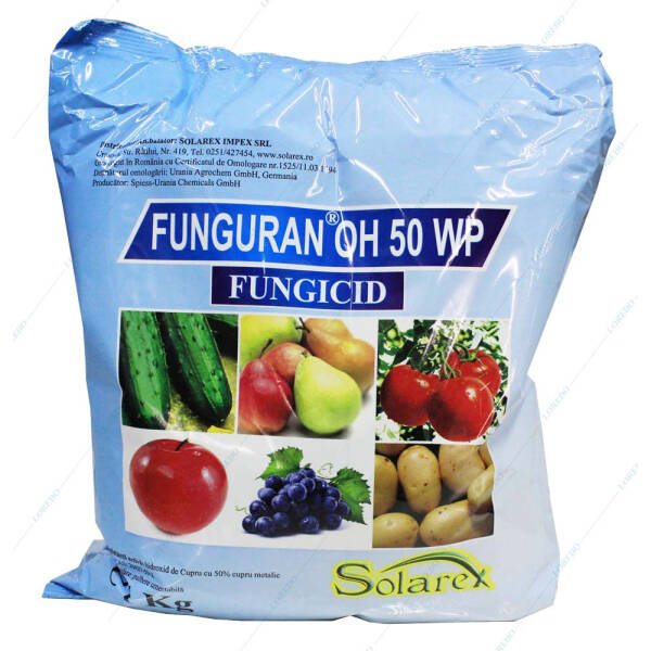 Funguran OH50WP 1 kg fungicid cupric de contact (vita de vie, cartof, tomate, sfecla zahar, hamei, castraveti, mar, par, gutui, fasole) Fungicide 2023-09-30