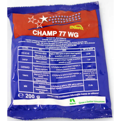 Champ 77WG 200 gr fungicid cupric de contact, NuFarm (cartof, castraveti, tomate, vita de vie, mar)