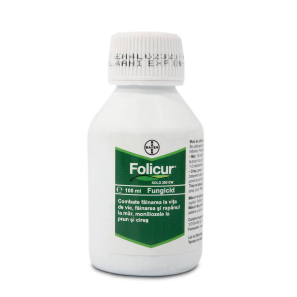 Folicur Solo 250EW 100 ml fungicid sistemic Bayer (vita de vie, mar, samburoase, rapita de toamna) Fungicide 2023-09-30
