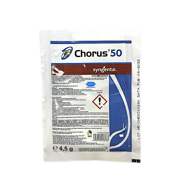 Chorus 50WG 4,5 gr, fungicid sistemic Syngenta (mar, par, piersic, nectarin, cais, prun) Fungicide 2023-09-30