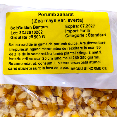 Seminte porumb dulce zaharat Golden Bantam 500 gr, Mefim Agro