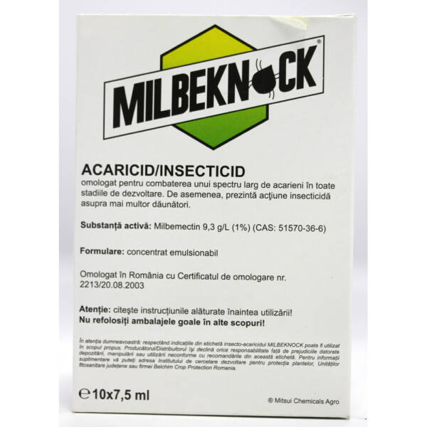 Milbeknock EC 7.5 ml insecticid acaricid de contact, Belchim (vita de vie, mar, castraveti) Acaricide 2023-09-30
