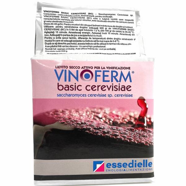 Vinoferm Basic Cerevisiae 500 gr, drojdie pentru vin alb sau rosu, Essedielle Drojdii + Activatori 2023-09-28