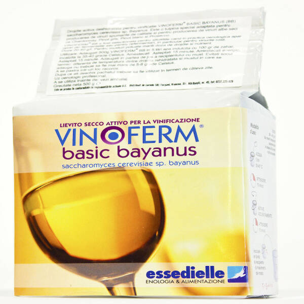 Vinoferm Basic Bayanus 500 gr, drojdie pentru vin alb sau rosu, Essedielle Drojdii + Activatori 2023-09-30