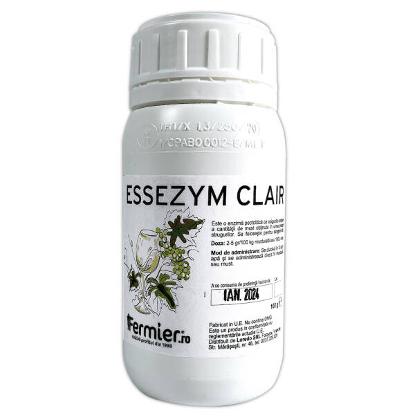 Enzime Essezym Clair 100 gr (pentru struguri albi, creste cantitatea de must obtinuta prin macerare) Enzime 2023-09-29