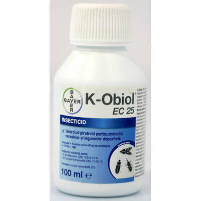 K-Obiol EC25 100 ml insecticid contact, Bayer (tratarea spatiilor de depozitare, tratarea cerealelor)