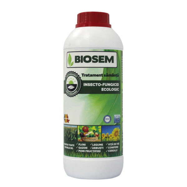 Biosem 1L insecticid/ fungicid/ tratament samanta bio BHS (cereale, porumb, floarea soarelui, fasole, mazare)