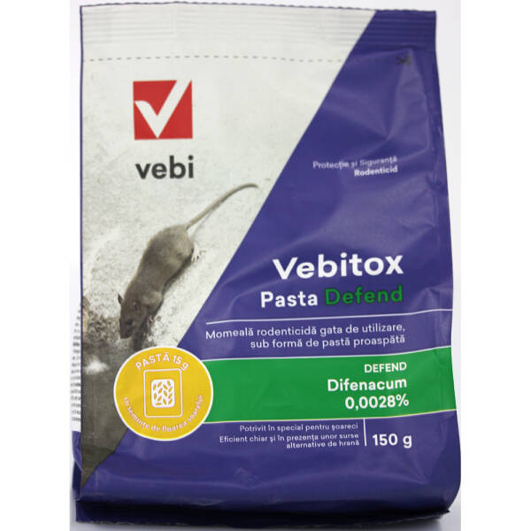 Vebitox Pasta Defend 150 gr, raticid, Vebi, Otrava sobolani si soareci de camp Igiena si altele 2023-09-28