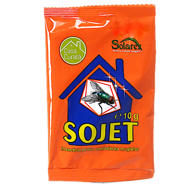 Sojet 10 gr, insecticid pentru muste, Sharda ChropChem, insecticid profesional pe baza de atractanti si feromoni