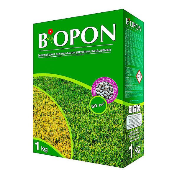 Ingrasamant Biopon anti-ingalbenire pentru gazon 1 kg INGRASAMINTE 2023-09-28