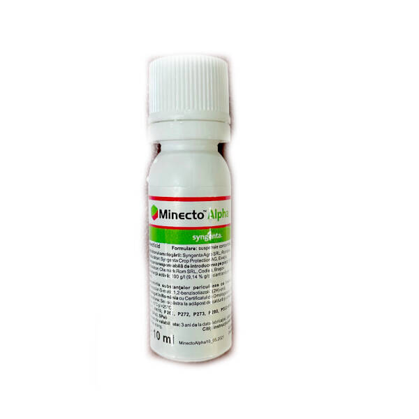 Minecto Alpha 10 ml insecticid sistemic foliar/ fertirigare, Syngenta (ardei, salata, tomate)