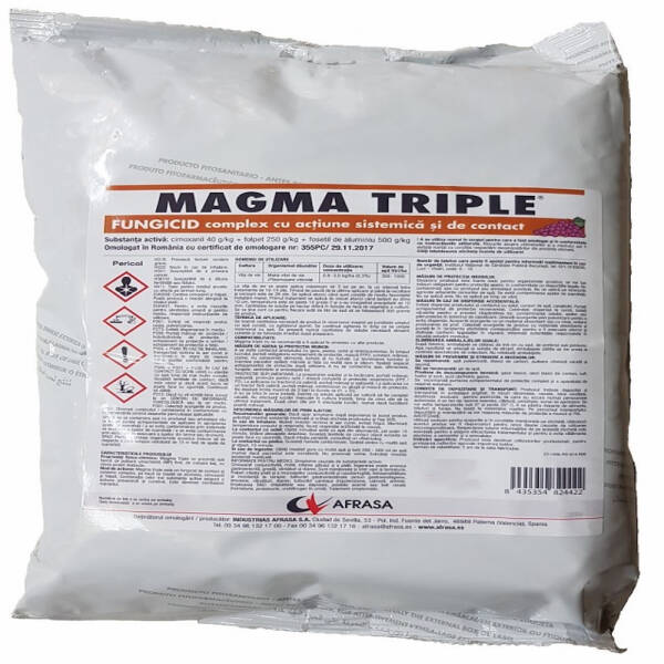 Magma Triple 40 gr (3 substante active) fungicid sistemic si de contact, JebAgro, mana (vita de vie) Fungicide 2023-09-30