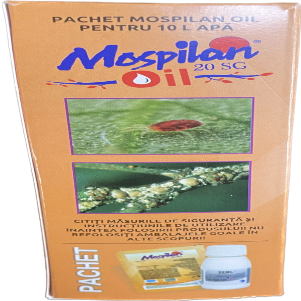 Pachet Mospilan Oil pentru 10L apa -prima stropire- (Mospilan 20SG 3G+Toil 50 ml), Sumi Agro